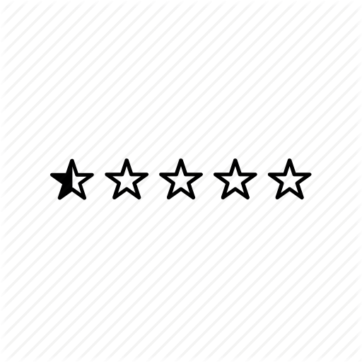 Half, Rating, Star Icon