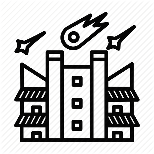 Building, Home, House, Shooting, Space, Star, Starfall Icon