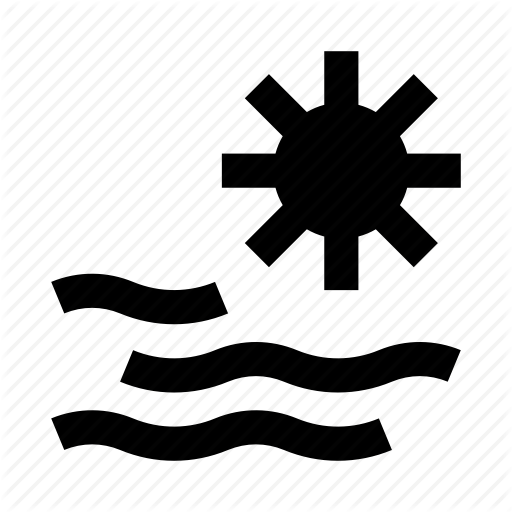 Ocean, Sea, Sun, Wave, Waves Icon