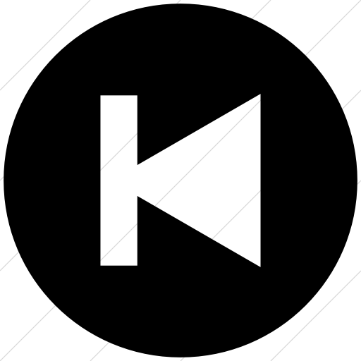 Flat Circle White On Black Raphael Button Start Icon