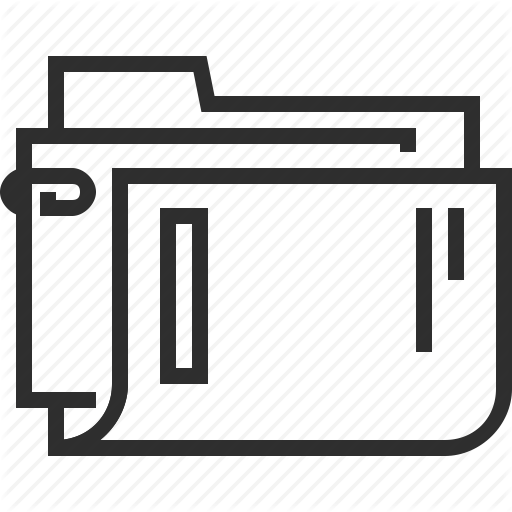 Folder With Paper, Office, Stationery Icon