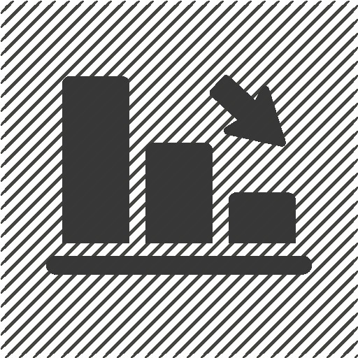 Stats Down On Graph Icon