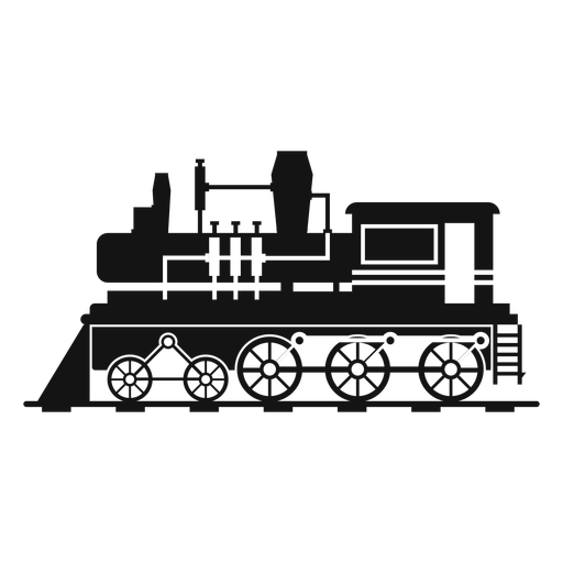 Steam Locomotive Retro Silhouette