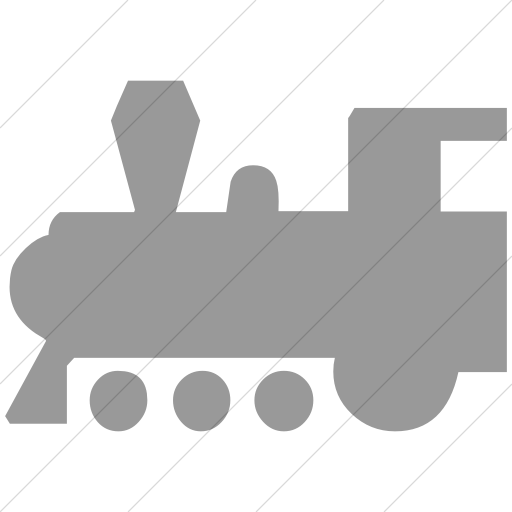 Simple Light Gray Classica Steam Locomotive Icon