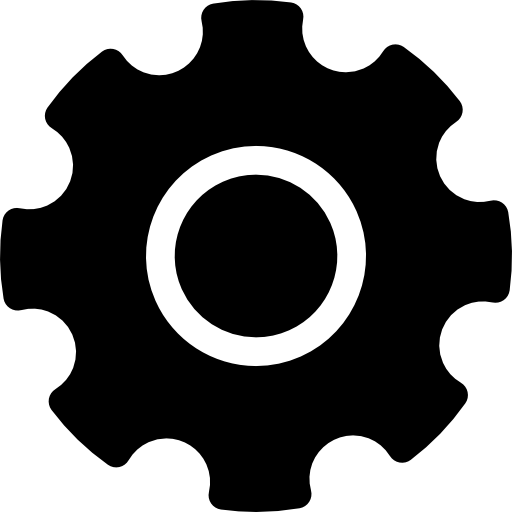 White Cogwheel Icons Free Download