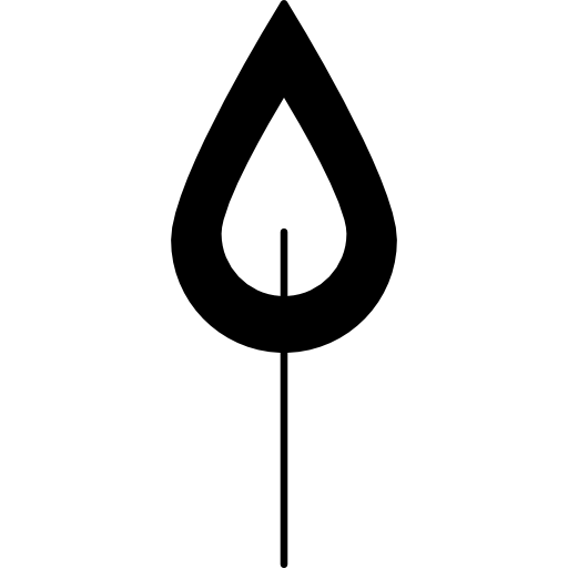 Leaf Outline With Stem