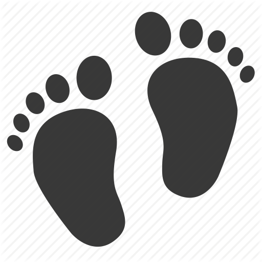 Baby, Baby Step, Foot, Footprint, Infant, Newborn, Steps Icon