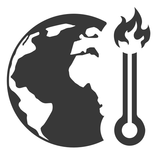 Climate Warming Icon Little Blue Marble
