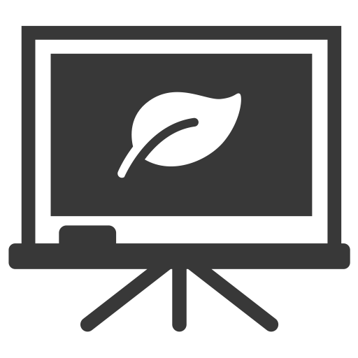 Green Presentation Icon Little Blue Marble