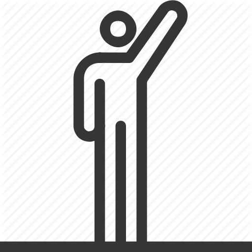 Body Language, Human, Mimics, Person, Stick Figure, Up, Wave Hand Icon