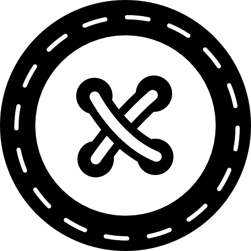 Button With Cross Stitch Icons Free Download