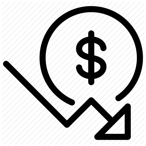 Decline, Dollar, Dollar Fall, Finance, Graph, Line Icon, Stock