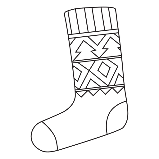 Christmas Stocking Stroke Hand Drawn Icon
