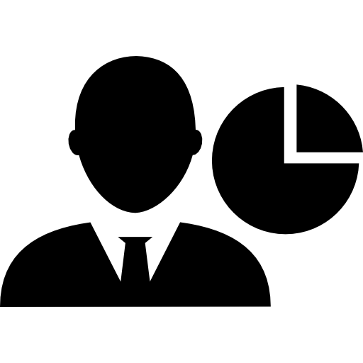 Businessman And Stocks Percentages Icons Free Download