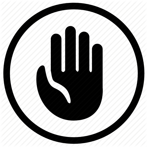 Hand, Label, Scanner, Sign, Stop Icon