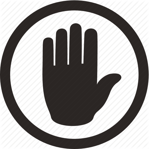 Body, Finger, Glove, Hand, Stop Icon