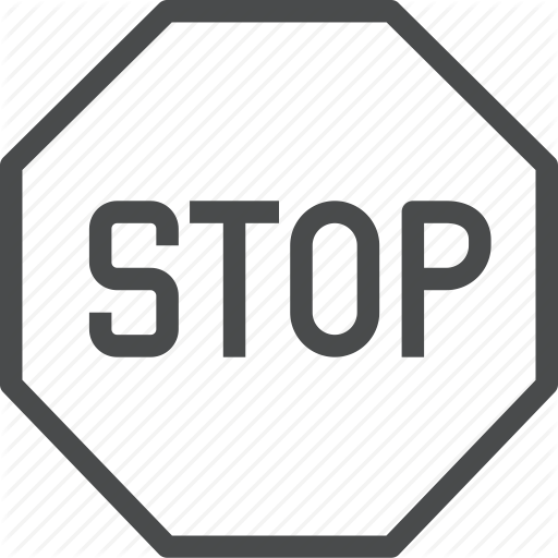 Direction, Sign, Stop, Symbol Icon