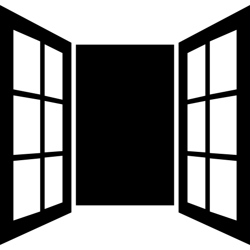 Opened Window Door Of Glasses Icons Free Download