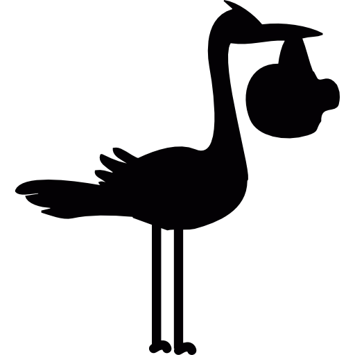 Birth, Baby, Stork Icon
