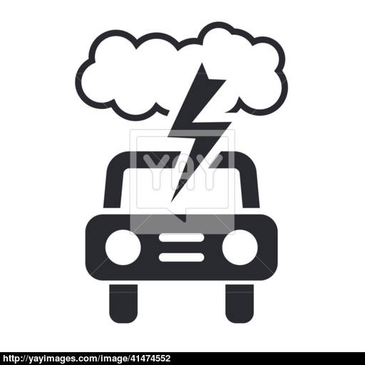 Vector Illustration Of Isolated Car Storm Icon Vector