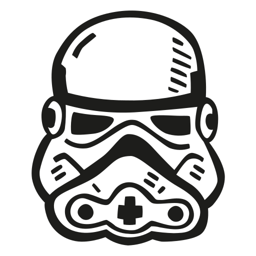 Stormtrooper Icon Free Of Space Hand Drawn Black Sticker