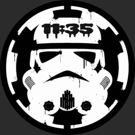Storm Trooper Simple Digital Drip Font For G Watch R