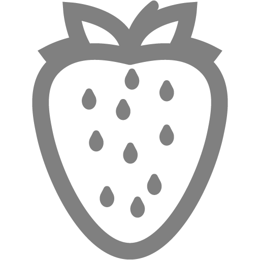 Gray Strawberry Icon