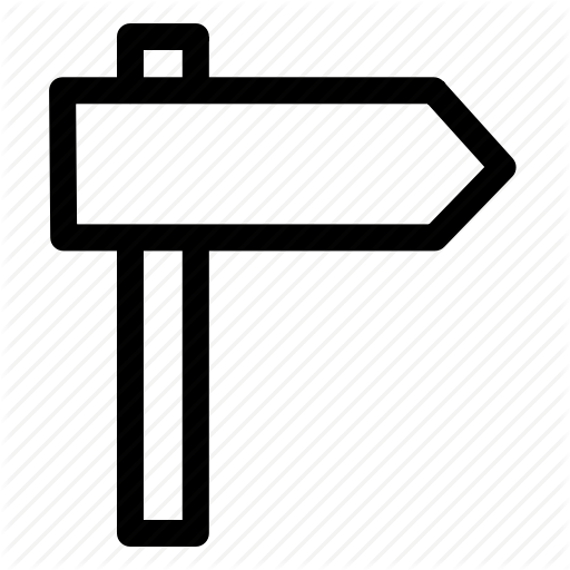 Direction Board, Navigation, Path, Post, Road Sign, Street Sign Icon