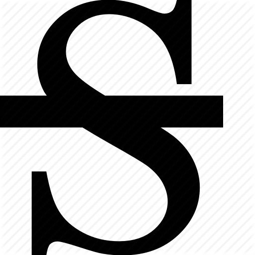 Line, S, Strike, Strikethrough, Stroke, Text, Through Icon