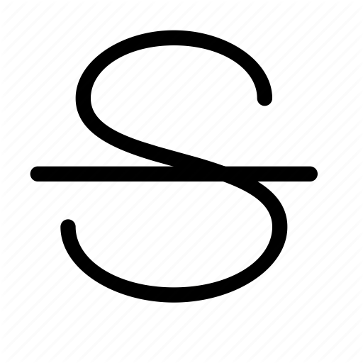Line, Strike, Strikethrough, Through Icon