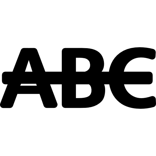 Strikethrough Text Interface Sign Icons Free Download