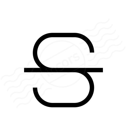 Iconexperience I Collection Font Style Strikethrough Icon