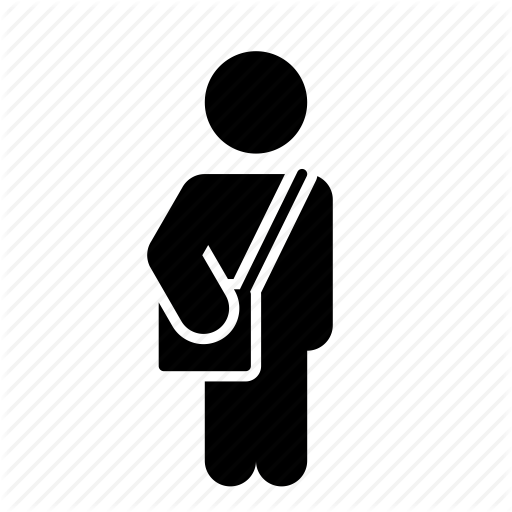 Man, Postman, Schoolboy, Student Icon