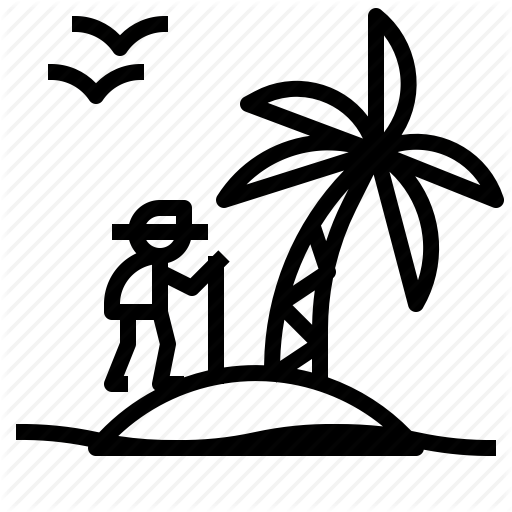 Coconut, Island, Travel Icon