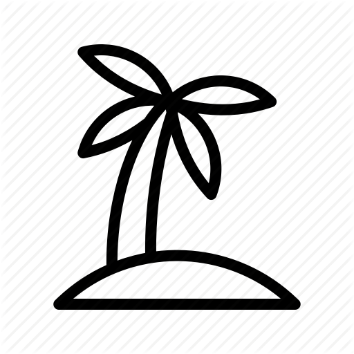 Coconut Tree, Destination, Holiday, Island Icon