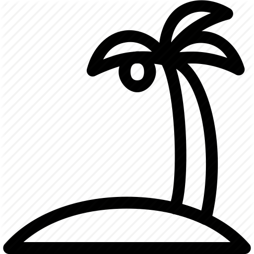 Beach, Holiday, Tropical, Uninhabited Island Icon