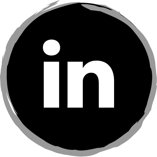 Linkedin Free Gray Social Media Art Brush Style Icon Designed