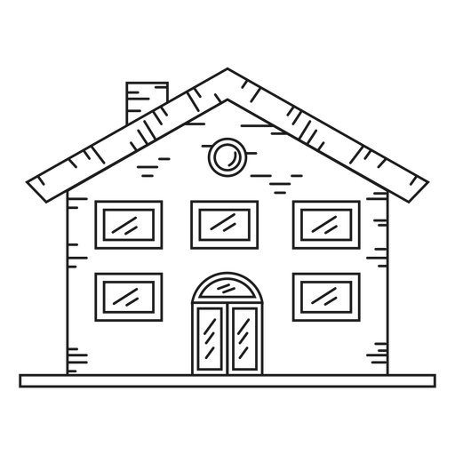 Mansion House Line Style Icon