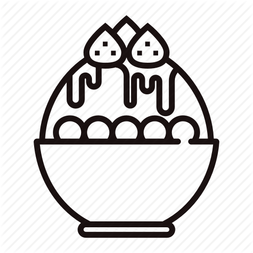 Bingsoo, Bingsu, Dessert, Fruit, Ice, Sweet, Tasty Icon