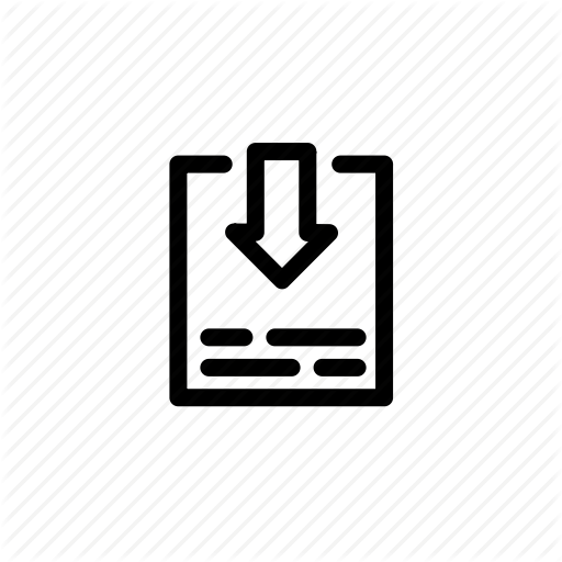 Arrow, Download, List, Sub Icon