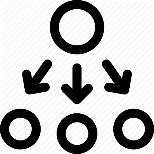 Chart, Extract, Flow, Process, Reduce, Subdivide Icon