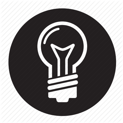 Idea, Lightbulb, Roundglobe Icon