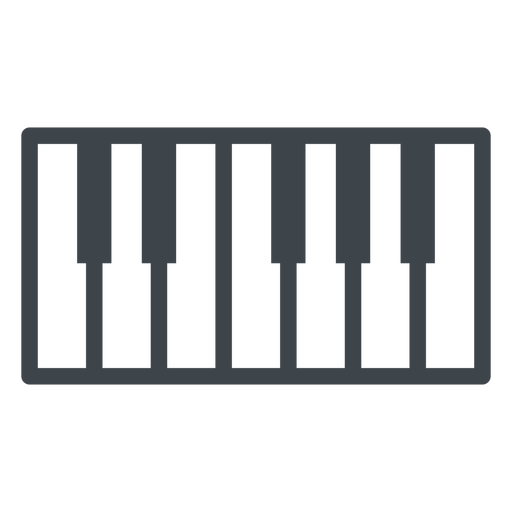 Piano Keys Flat School Icon