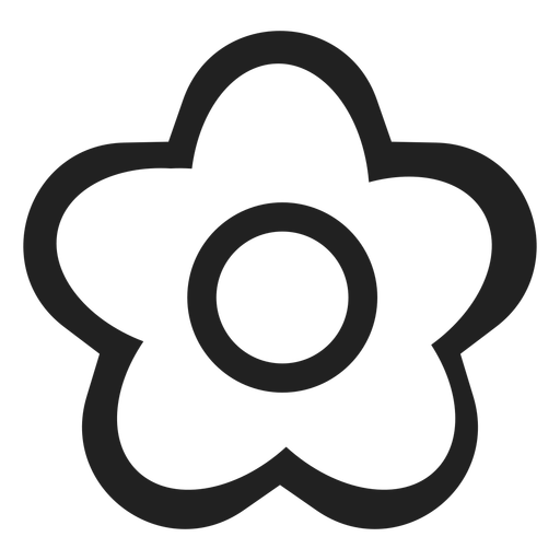 Black And White Flower Icon