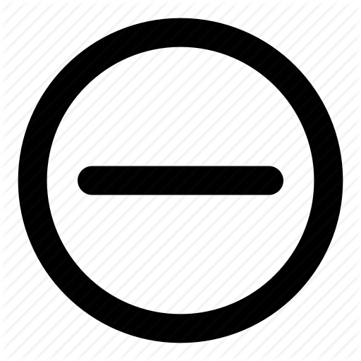 Delete, Minus, Remove, Sub, Subtract Icon