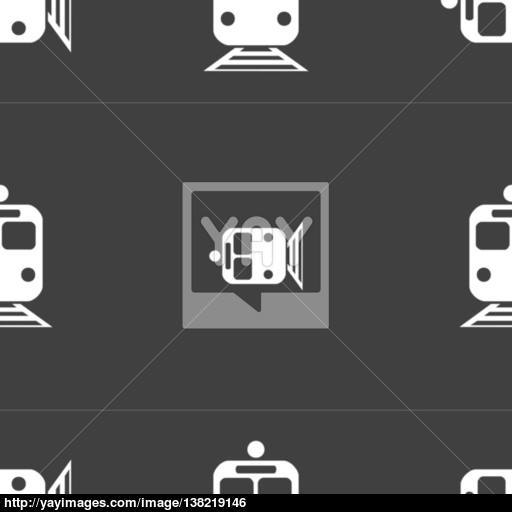 Tran Sign Seamless Pattern On A Gray Background Vector