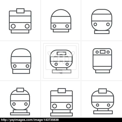 Line Icons Style Set Of Transport Icons