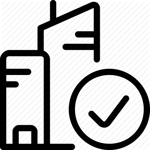 Action, Building, Check, Checkmark, Estate, Real, Success Icon