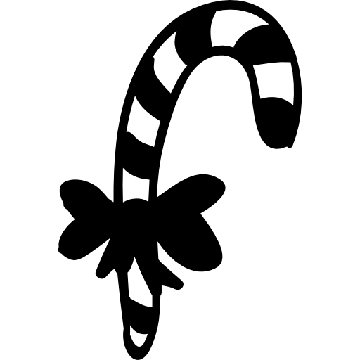 Candy Cane With Ribbon Icons Free Download