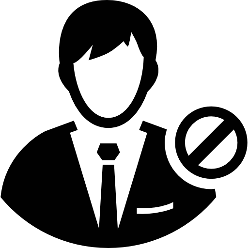 Ban Male User With Suit And Tie